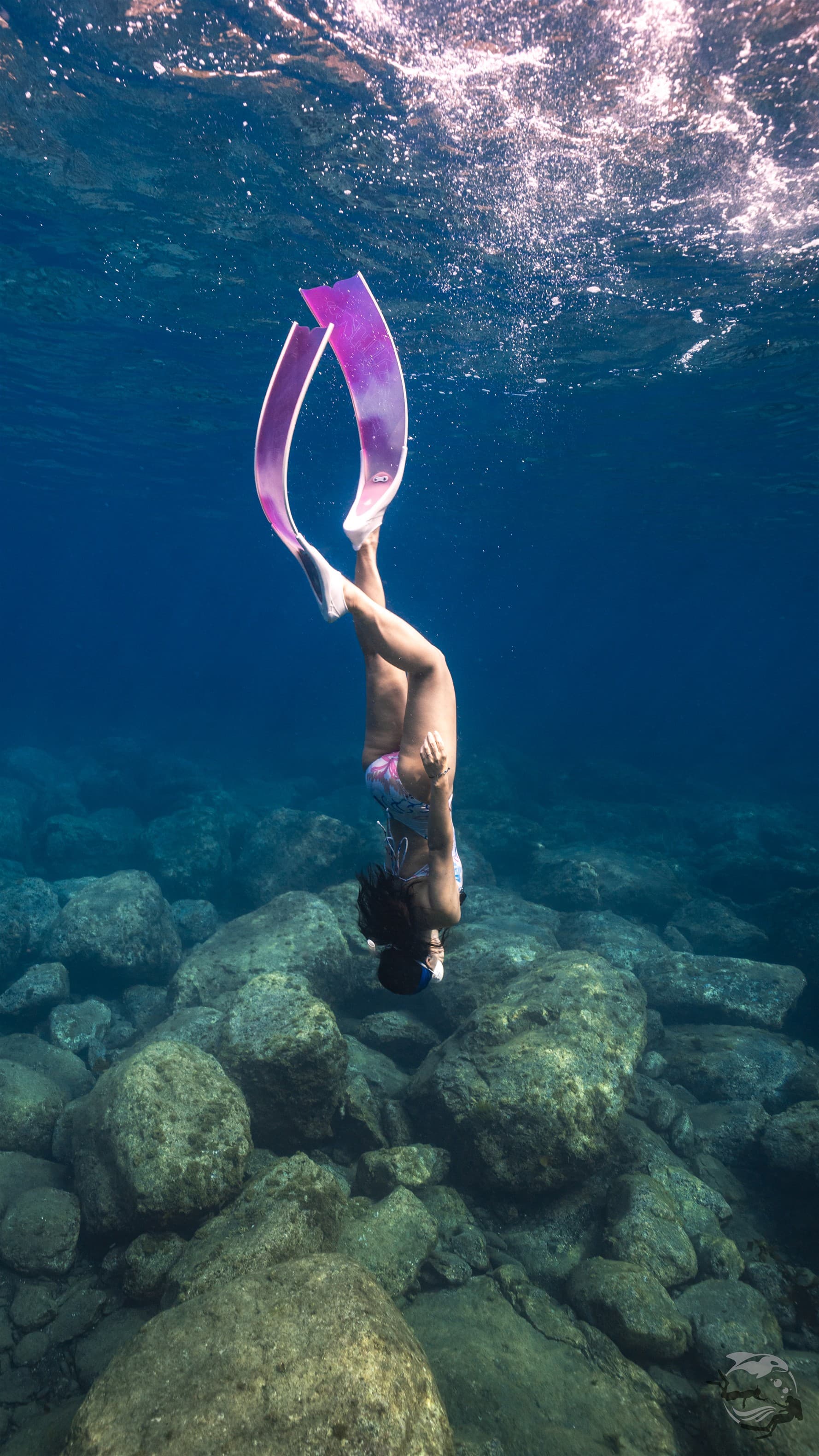 위퐁다이버스 프리다이빙 하강 장면